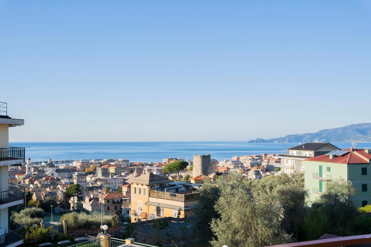 Apartmán 093 - Casa Panorama, Vista Mare E Vista Portofino, 500 Metri Centro Di Chiavari, Posto Auto Gratis Incluso Exteriér fotografie